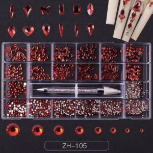 CAJA CRISTALES ROJO CON KATANA