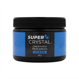 POLVO ACRILICO SUPER CRISTAL CLEAR DE 200GR